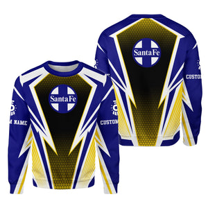 Railspirit Personalized Santa Fe Railway Sweatshirt Lightning Graphic Style Atchison, Topeka and Santa Fe Railway Shirt Gift Idea For Train Lover