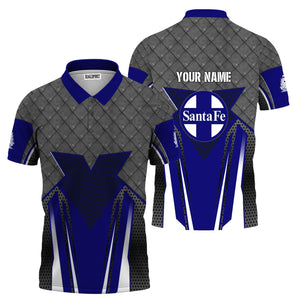 Railspirit Personalized Santa Fe ATSF Railway Polo Shirt Rugged Steel Vibes Atchison, Topeka and Santa Fe Train Shirt All Over Print