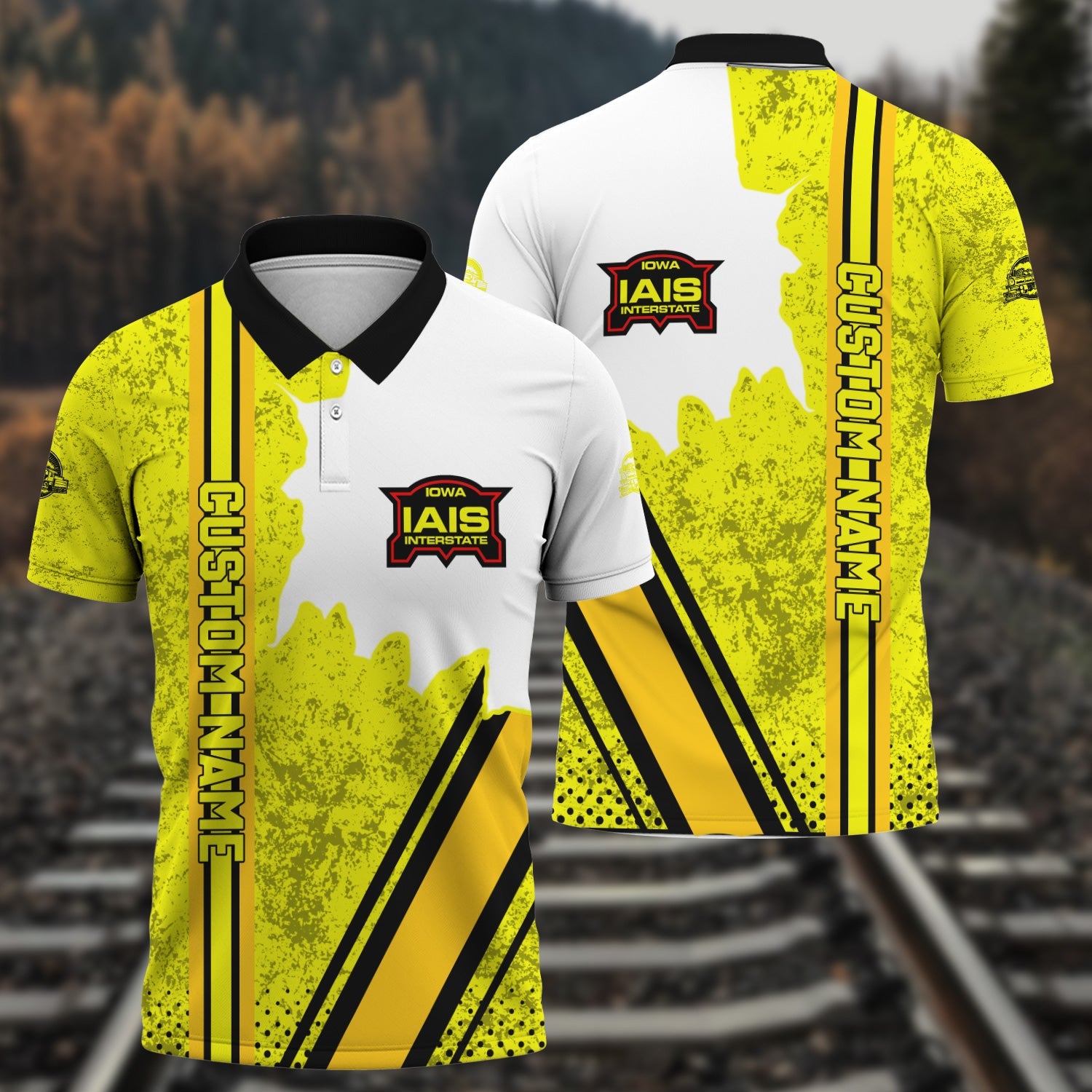 Railspirit Personalized Iowa Interstate Railroad Polo Shirt IAIS All Over Printed Unisex Shirt