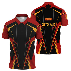 Railspirit Personalized Chicago South Shore and South Bend Railroad Polo Shirt Lightning-Edge Design Train Shirt For Railroad Lovers