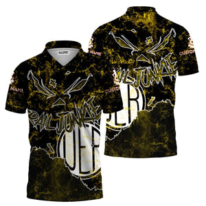 Railspirit Personalized Union Electric Railway Polo Shirt Torn Graphic Style Train Shirt For Rail Junkie