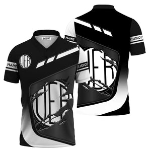 Railspirit Personalized Union Electric Railway Polo Shirt Ripped Texture Style Train Shirt For Railroad Fanatic