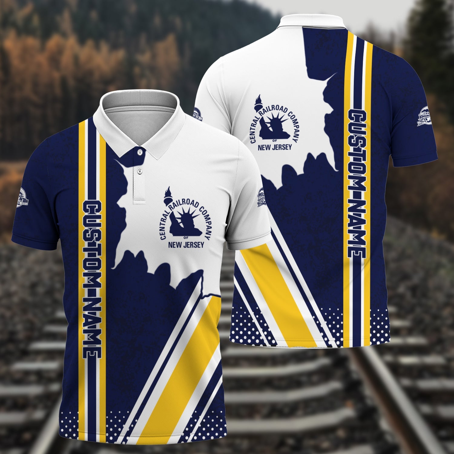 Railspirit Personalized Jersey Central Railroad Polo Shirt All Over Printed Unisex Shirt