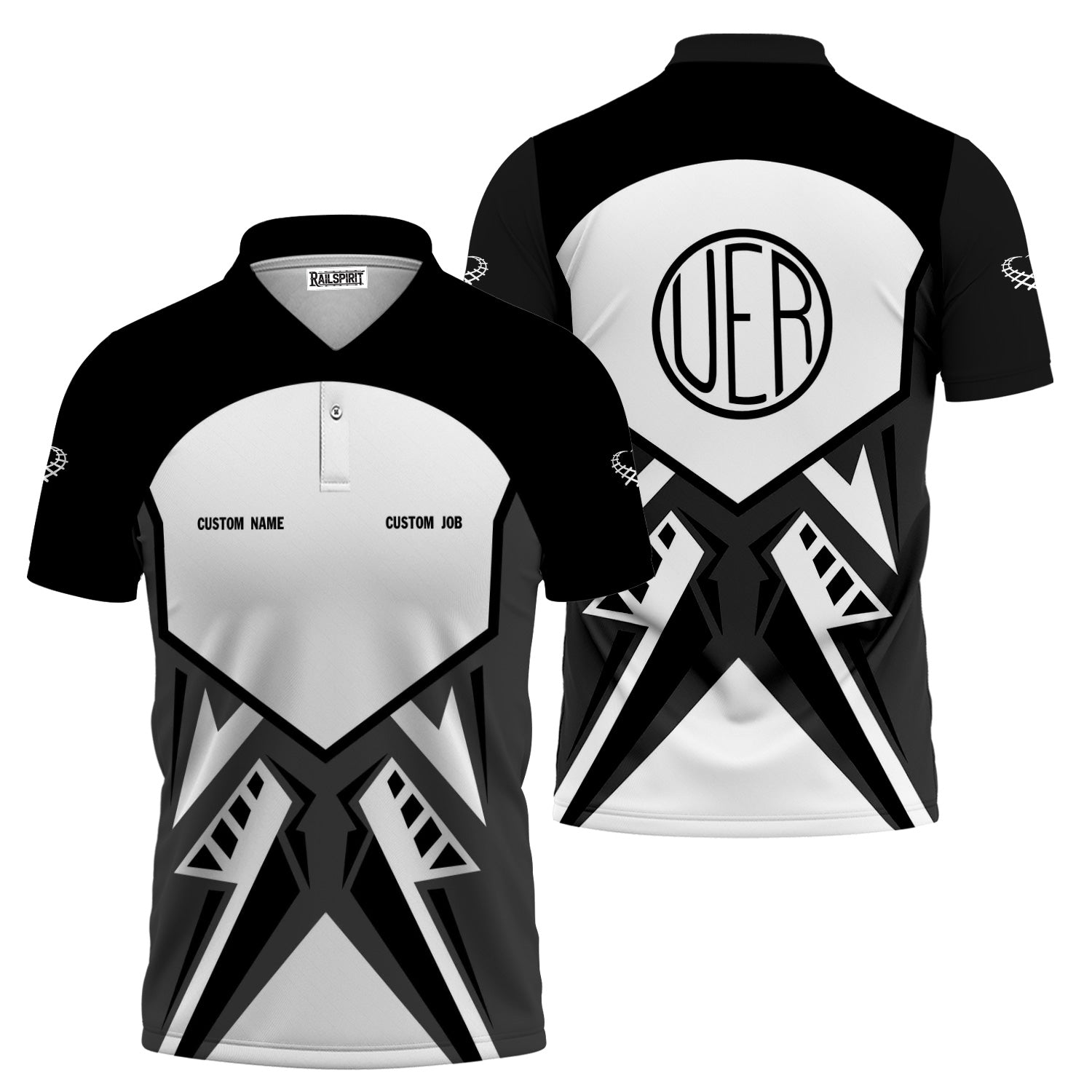 Railspirit Personalized Union Electric Railway Polo Shirt Vibriant Style with Custom Position Train Shirt