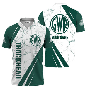 Railspirit Personalized Great Western Railway Polo Shirt Crackle Texture Style Train Shirt For Trackhead