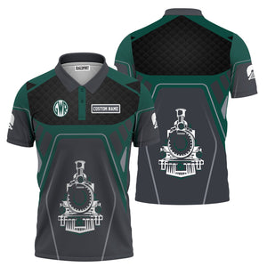 Railspirit Personalized Great Western Railway Polo Shirt Steam Locomotive Engine Graphic Train Shirt All Over Print