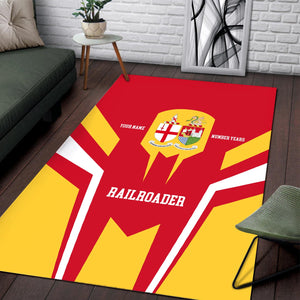 Railspirit Personalized Great Western Railway Area Rug Custom Year Railroader Rug Gift Idea For Train Lover