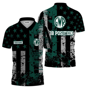 Railspirit Personalized Great Western Railway Polo Shirt Artistic Paint American Flag Style Train Shirt