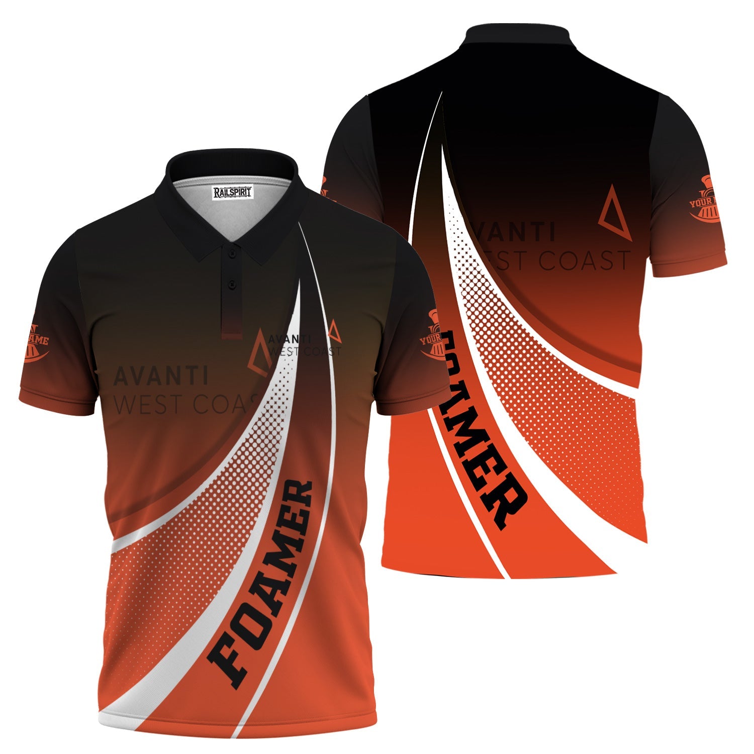 Railspirit Personalized Avanti West Coast Polo Shirt Railway-Themed Style Shirt Gift Idea For Trainspotter