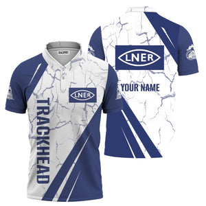 Railspirit Personalized London and North Eastern Railway Polo Shirt Crackle Texture Style Train Shirt For Trackhead