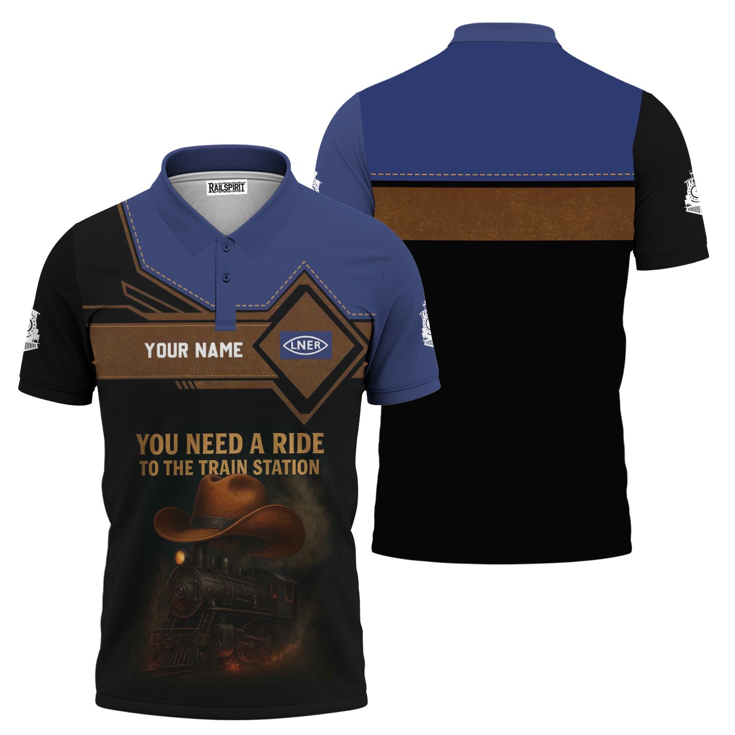 Railspirit Personalized London and North Eastern Railway Polo Shirt You Need A Ride To The Train Station Shirt For Train Lovers