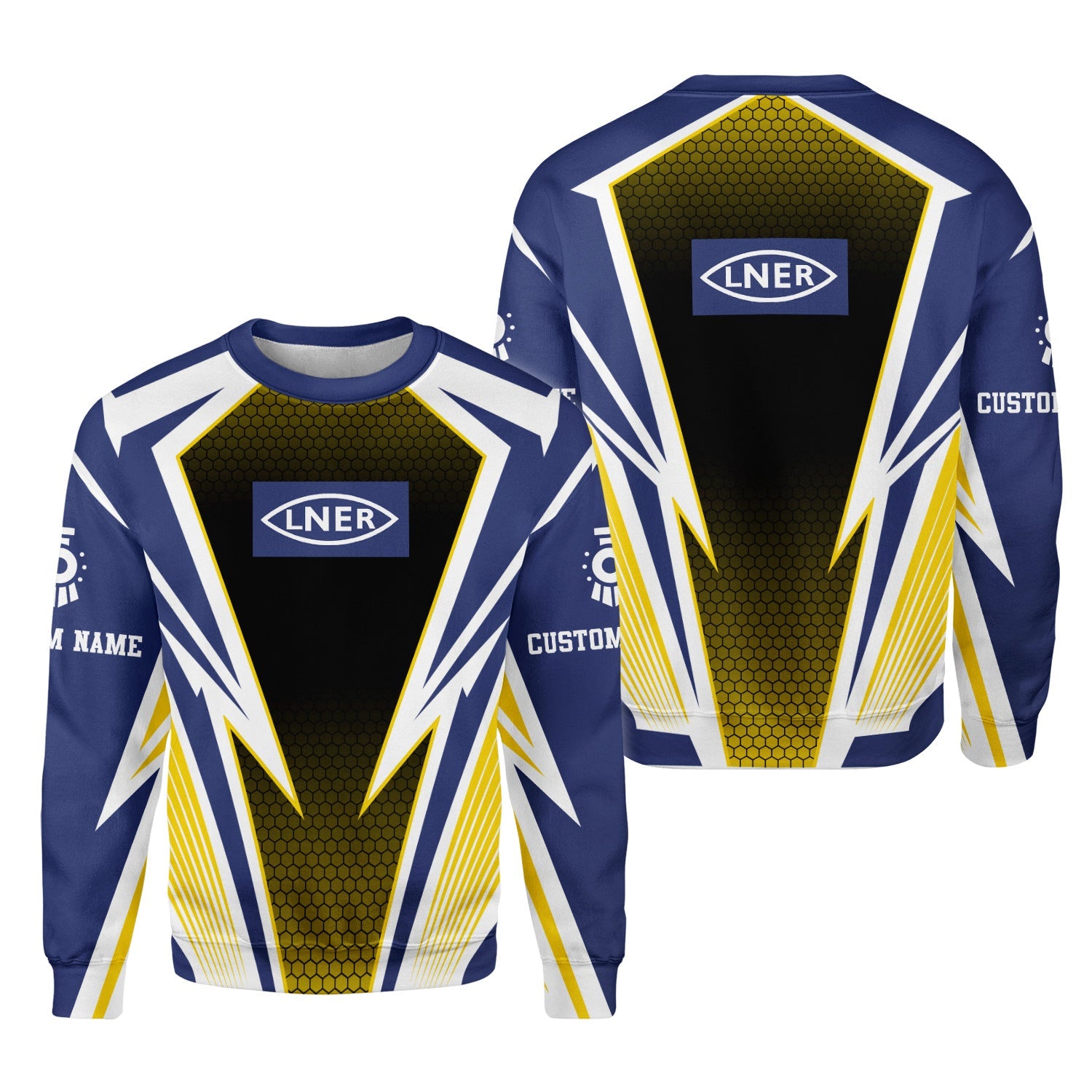 Railspirit Personalized London and North Eastern Railway Sweatshirt Lightning Graphic Style Shirt Gift Idea For Train Lover