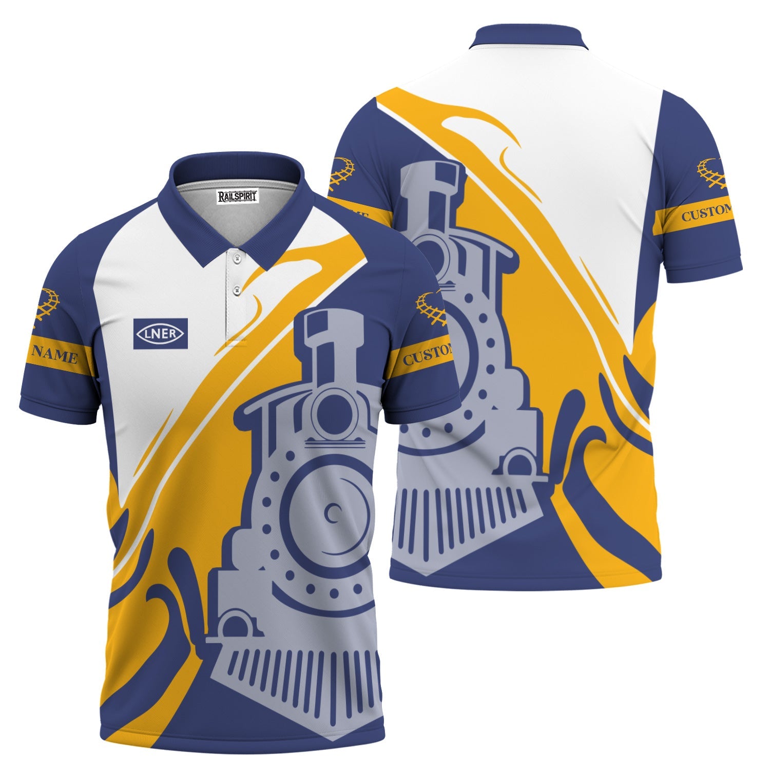 Railspirit Personalized London and North Eastern Railway Polo Shirt Flame-Inspired Style Shirt Gift Idea For Train Lovers