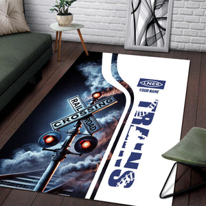 Railspirit Personalized London and North Eastern Railway Area Rug Railroad Crossing Sign Rug All Over Print