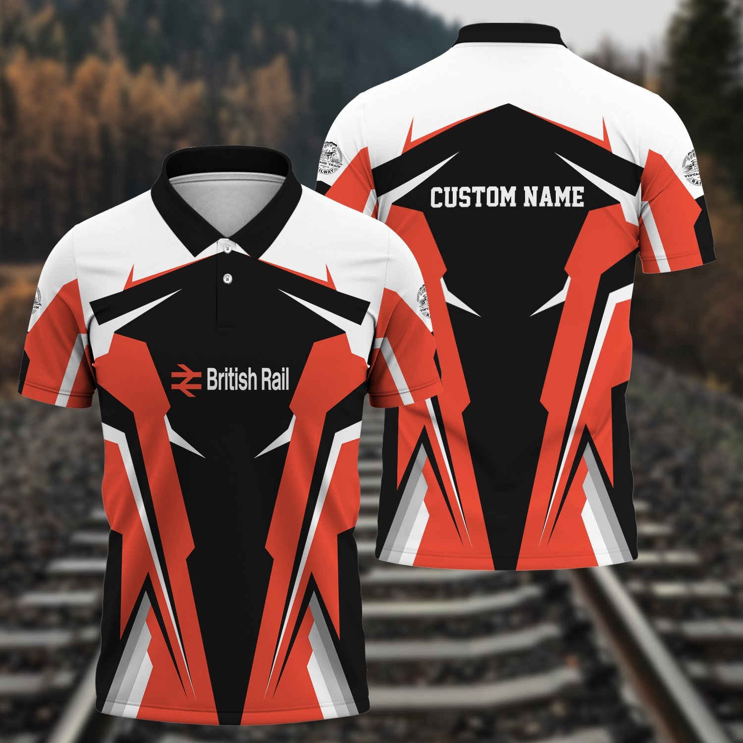Railspirit Personalized Bristish Railway Polo Shirt Strong Line Style Train Unisex Shirt All Over Print