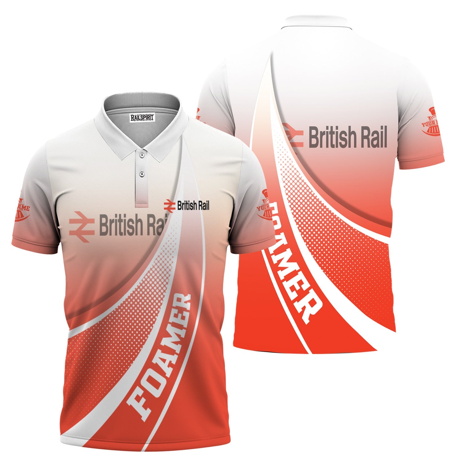 Railspirit Personalized British Railway Polo Shirt Railway-Themed Style Shirt Gift Idea For Trainspotter