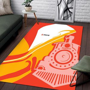Railspirit British Railway Area Rug Flame-Inspired Style Rug Gift Idea For Train Lovers