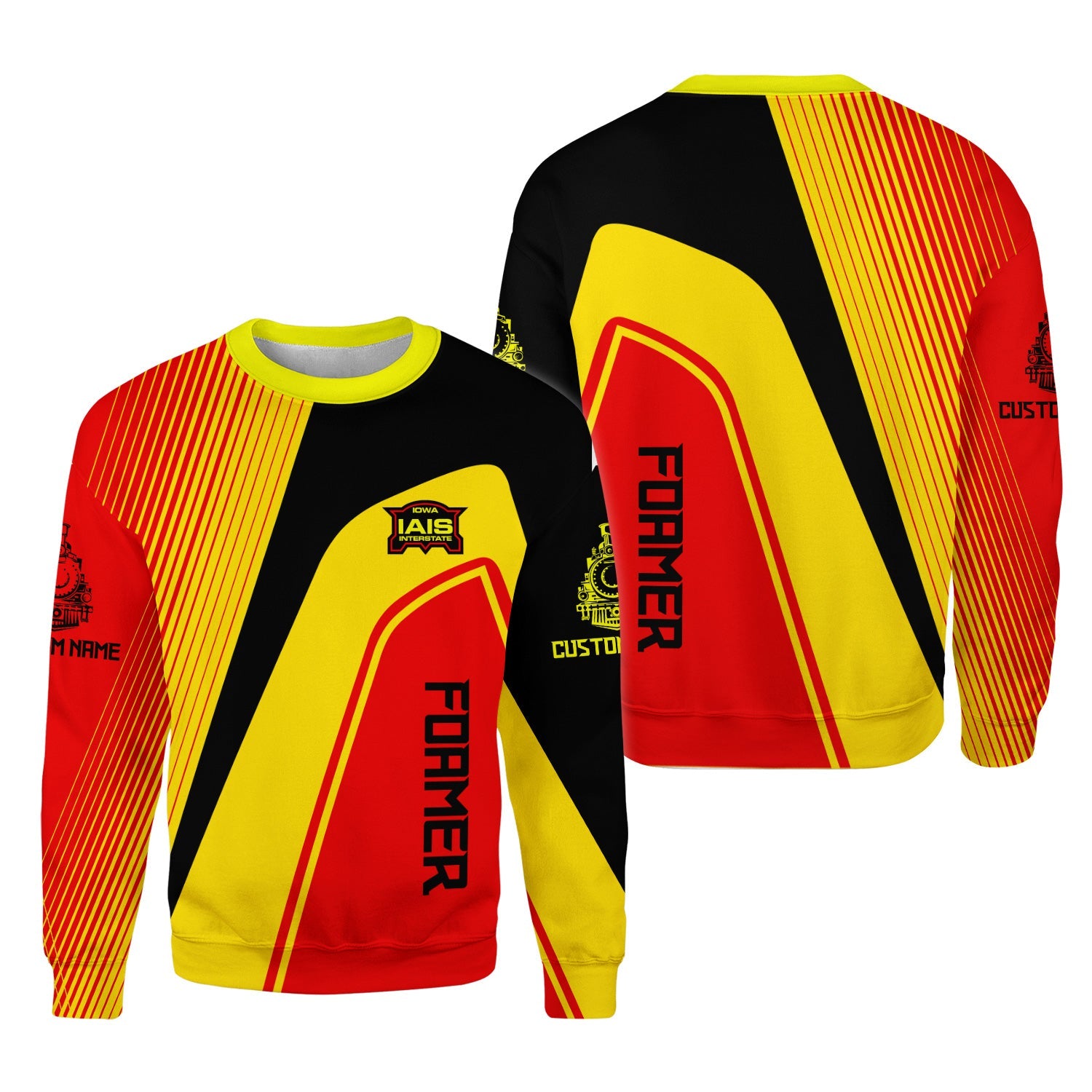 Railspirit Personalized Iowa Interstate Railroad Sweatshirt Vibrant Striking Style IAIS Shirt For Rail Enthusiasts