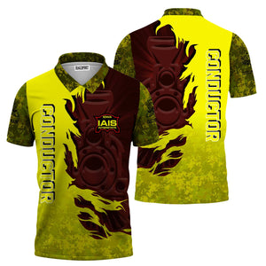 Railspirit Personalized Iowa Interstate Railroad Polo Shirt Blazing Style with Custom Position IAIS Train Shirt