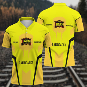 Railspirit Personalized Iowa Interstate Railroad Polo Shirt Custom Year Railroader IAIS Shirt Gift Idea For Train Lover