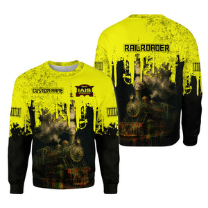 Railspirit Personalized Iowa Interstate Railroad Sweatshirt Vintage Train Art Style IAIS Shirt For Locomotive Fans