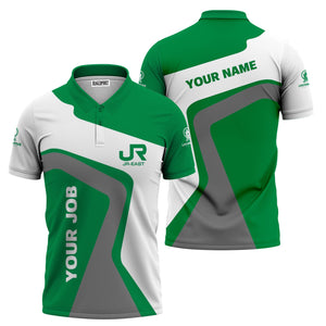 Railspirit Personalized East Japan Railway Polo Shirt Unique Design with Custom Job Position JR-EAST Train Shirt