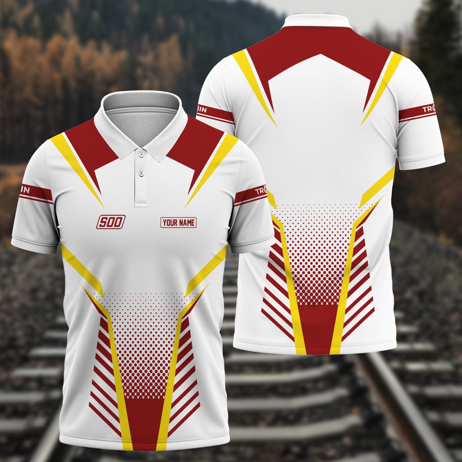Railspirit Personalized Soo Line Railroad Polo Shirt Unisex Train Shirt All Over Print