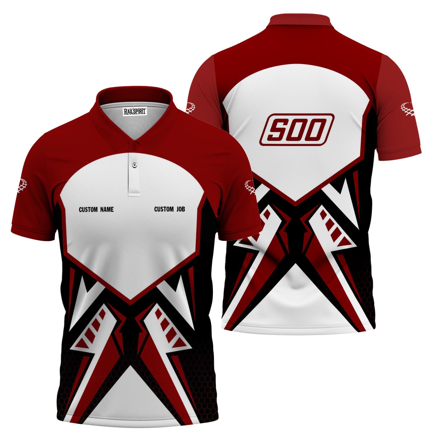 Railspirit Personalized Soo Line Railroad Polo Shirt Vibriant Style with Custom Position Train Shirt