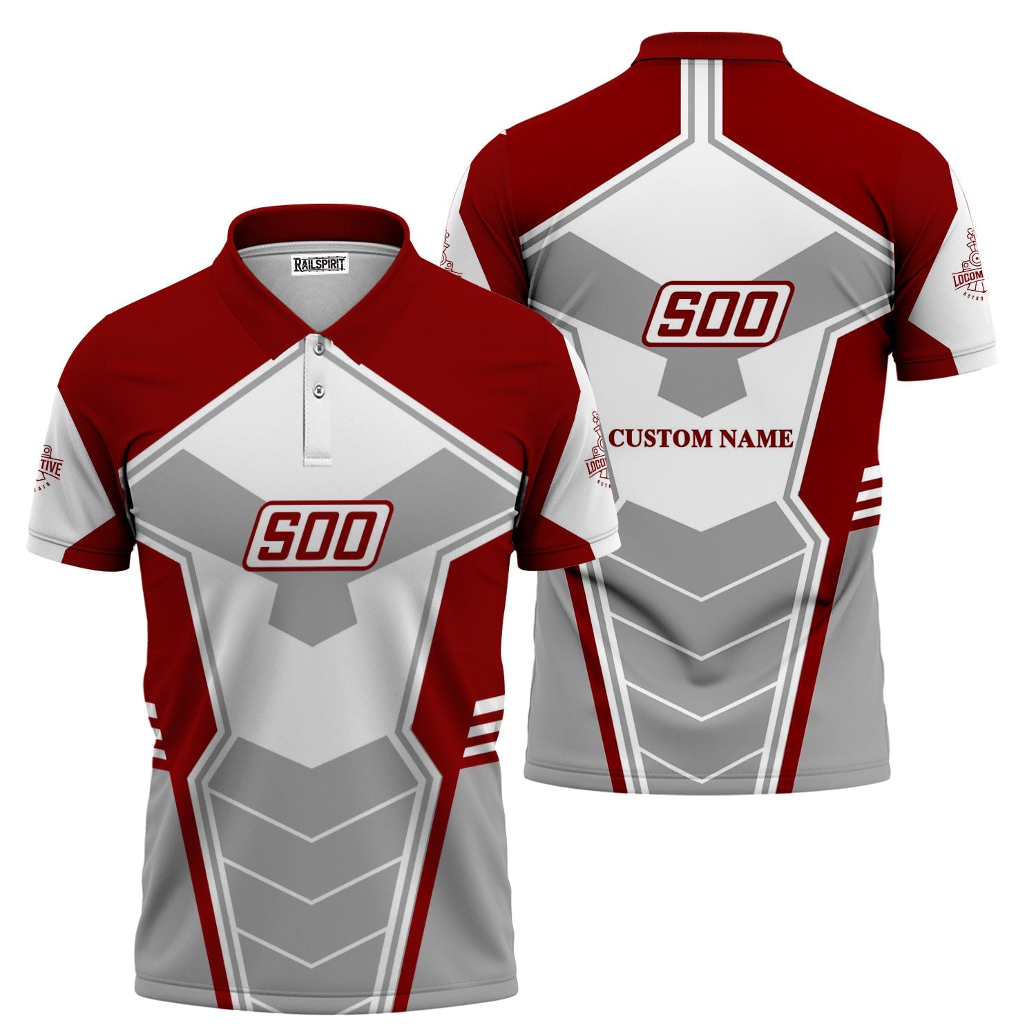 Railspirit Personalized Soo Line Railroad Polo Shirt Engine-Inspired Style Train Shirt for Railroad Fanatic