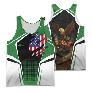 Railspirit Personalized Burlington Northern Railroad Men Tank Top American Eagle Vintage Train Shirt