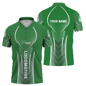 Railspirit Personalized Burlington Northern Railroad Polo Shirt Striking Line Style Train Shirt For Locomotive Lovers