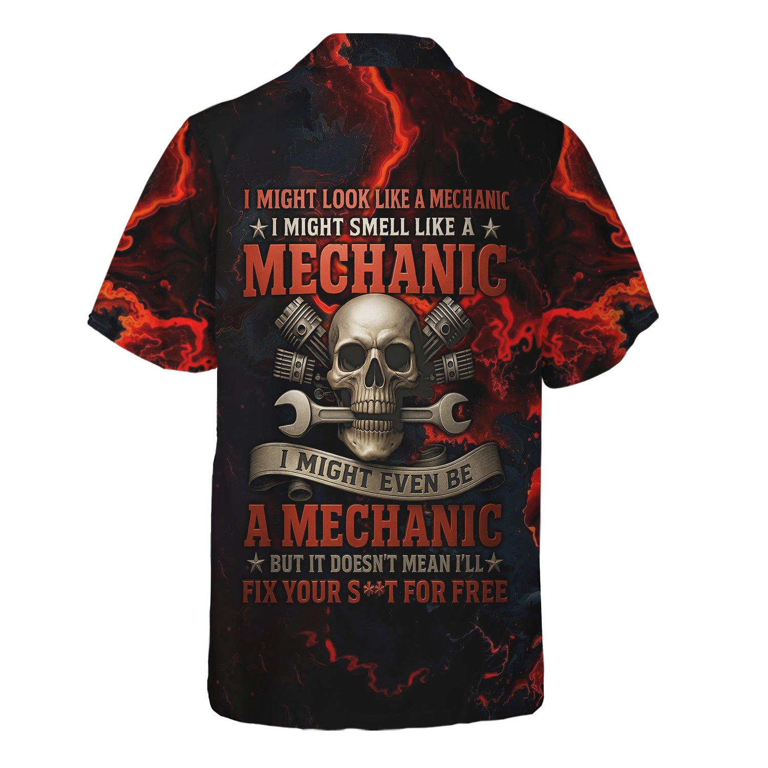 I Might Even Be A Mechanic Skull T Shirt Humor Quote Unique Gift For Him Her Garage Fans Auto Repair Lover Car Enthusiast Technician Tee