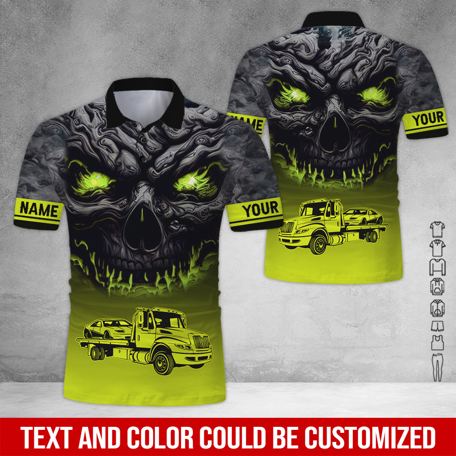 Customized Name and Flag Tow Truck Style Printed Clothes, Custom Tow Driver Gear