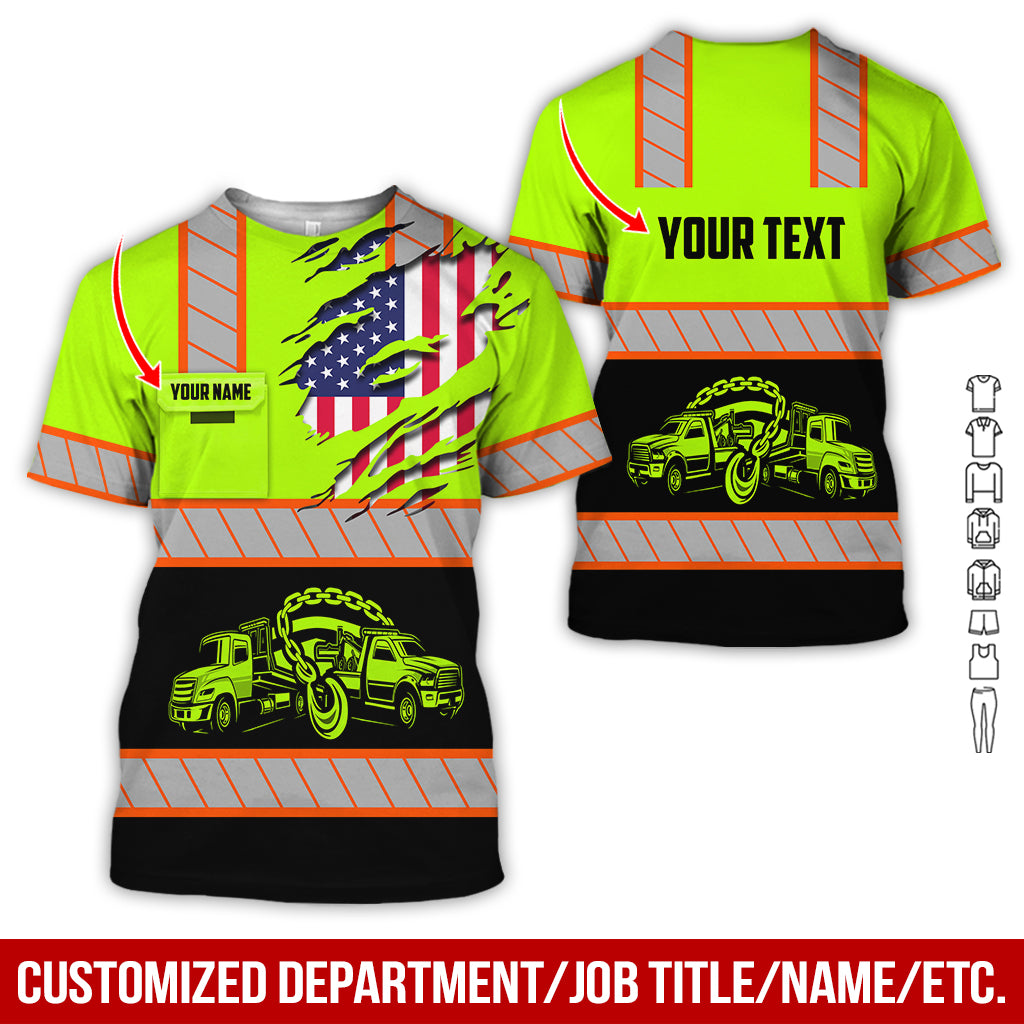 Custom Name Towing Truck Uniform Clothes, Personalized Tow Truck Apparel