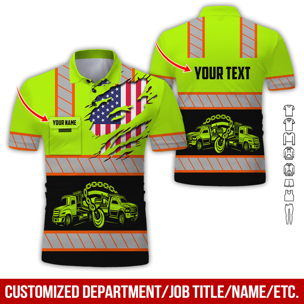 Custom Name Towing Truck Uniform Clothes, Personalized Tow Truck Apparel