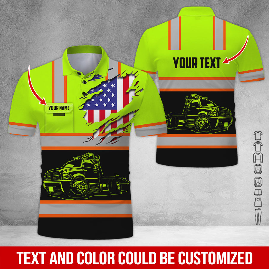 Custom Name Tow Truck Halloween 3D Printed Clothes, Personalized Tow Driver Gear