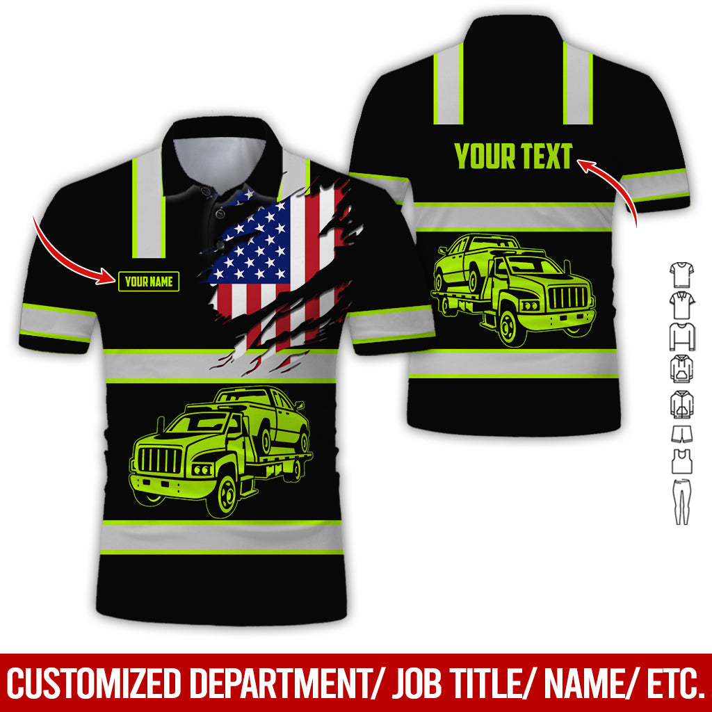 Custom Name & Love Tow Truck Uniform, Personalized Tow Driver Gear