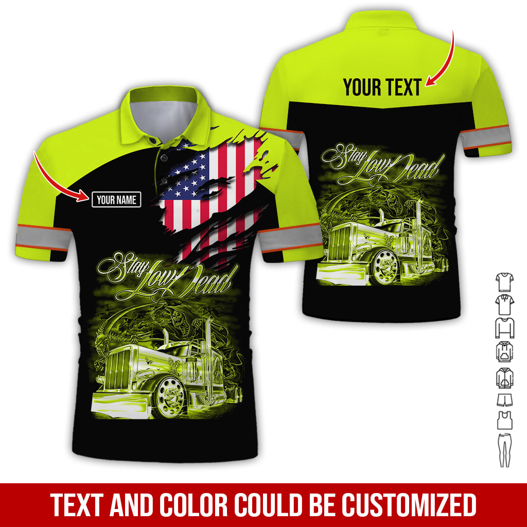 Custom Name and Text Semi Truck Uniform 3D Printed Clothes, Personalized Truck Driver Apparel