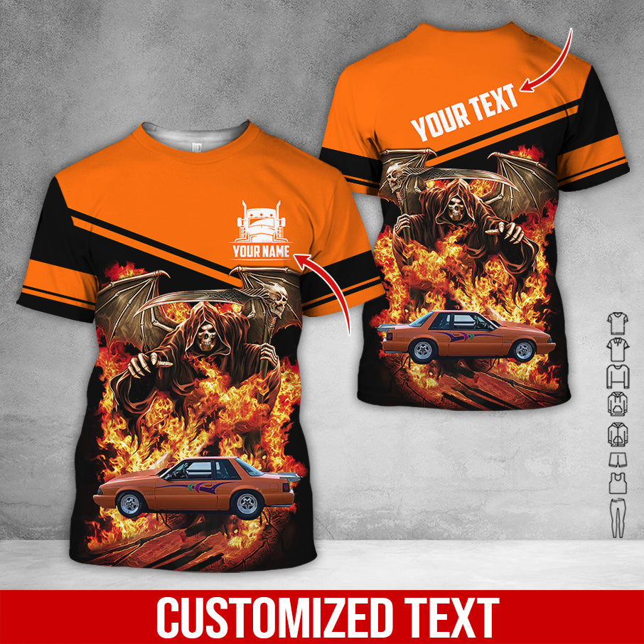 Custom Name and Text Semi Truck Uniform 3D Printed Clothes, Personalized Trucker Apparel