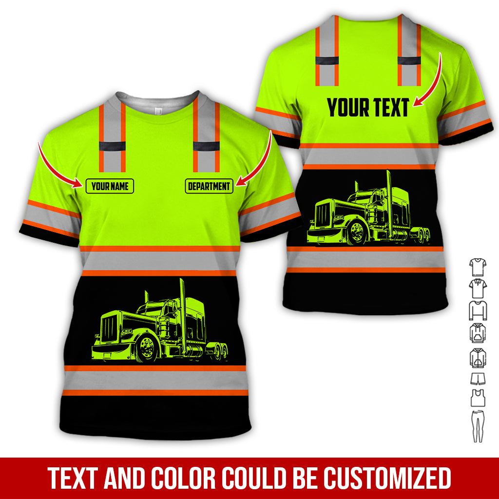 Custom Name Love Trucker Clothes, Personalized Trucker T-shirt