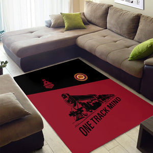 Railspirit Personalized Chicago Great Western Railroad Area Rug One Track Mind Train Rug Gift Idea For Train Lover