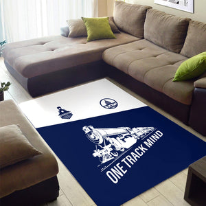 Railspirit Personalized Baltimore and Ohio Railroad Area Rug One Track Mind B&O Train Rug Gift Idea For Train Lover