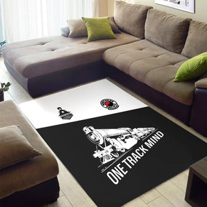 Railspirit Personalized Northern Pacific Railway Area Rug One Track Mind Train Rug Gift Idea For Train Lover