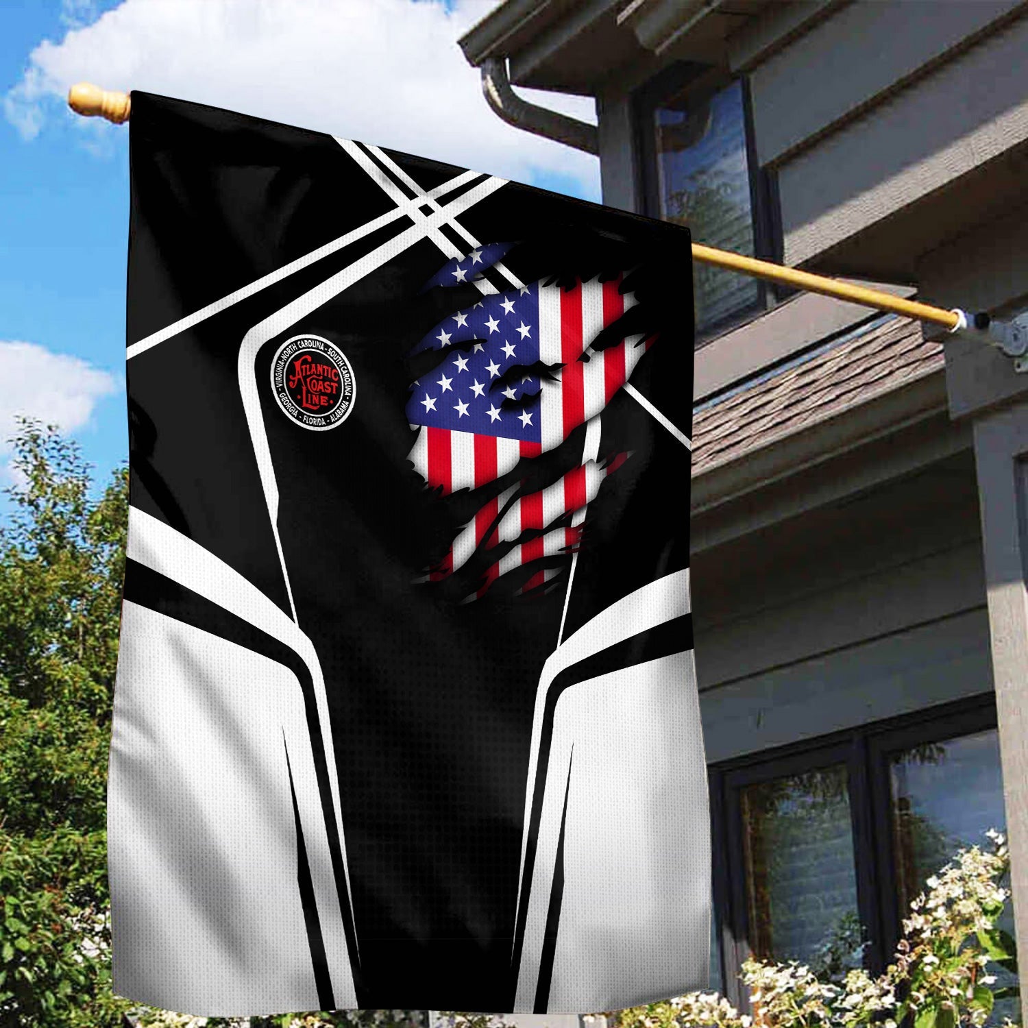 Railspirit Personalized Atlantic Coast Line Railroad Garden Flag American Vintage All Over Printed Flag