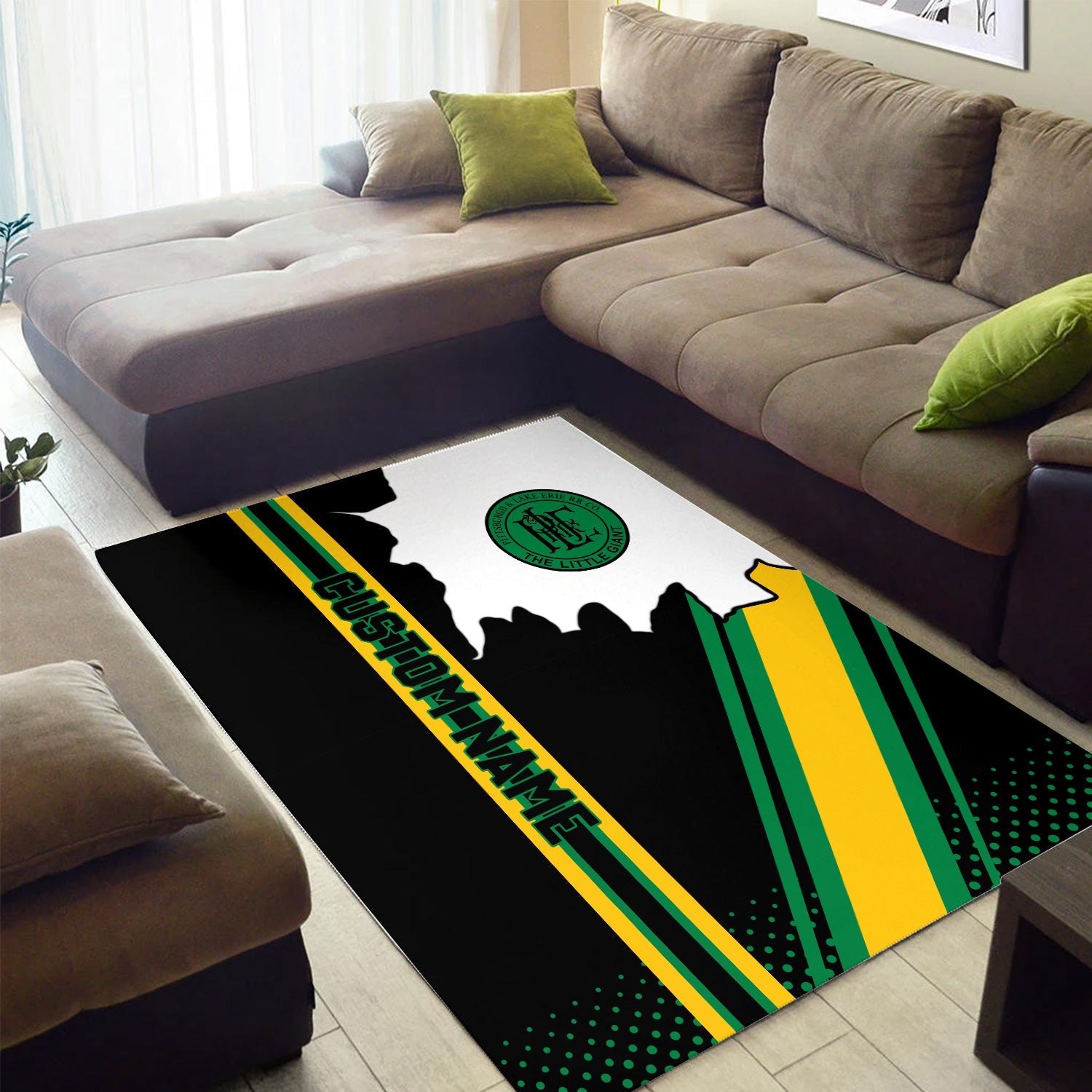 Railspirit Personalized Pittsburgh And Lake Erie Railroad Area Rug Vintage All Over Printed Rug