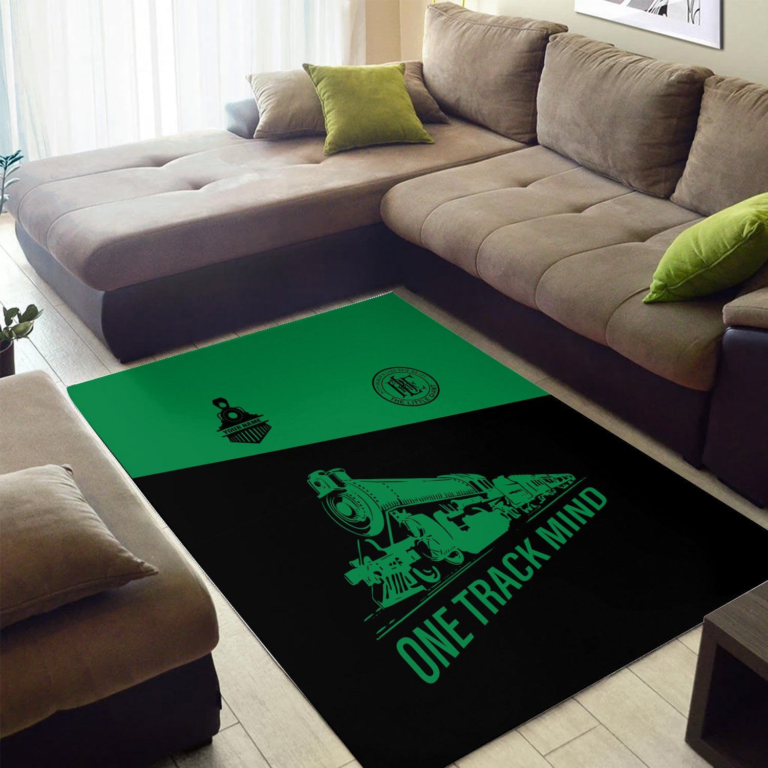 Railspirit Personalized Pittsburgh And Lake Erie Railroad Area Rug One Track Mind Train Rug Gift Idea For Train Lover