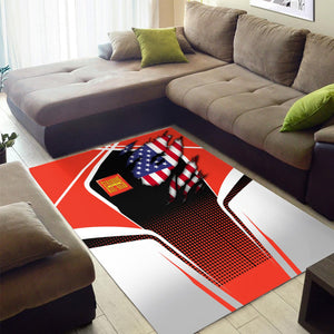 Railspirit Personalized Strasburg Railroad Area Rug American Eagle Vintage Train Rug