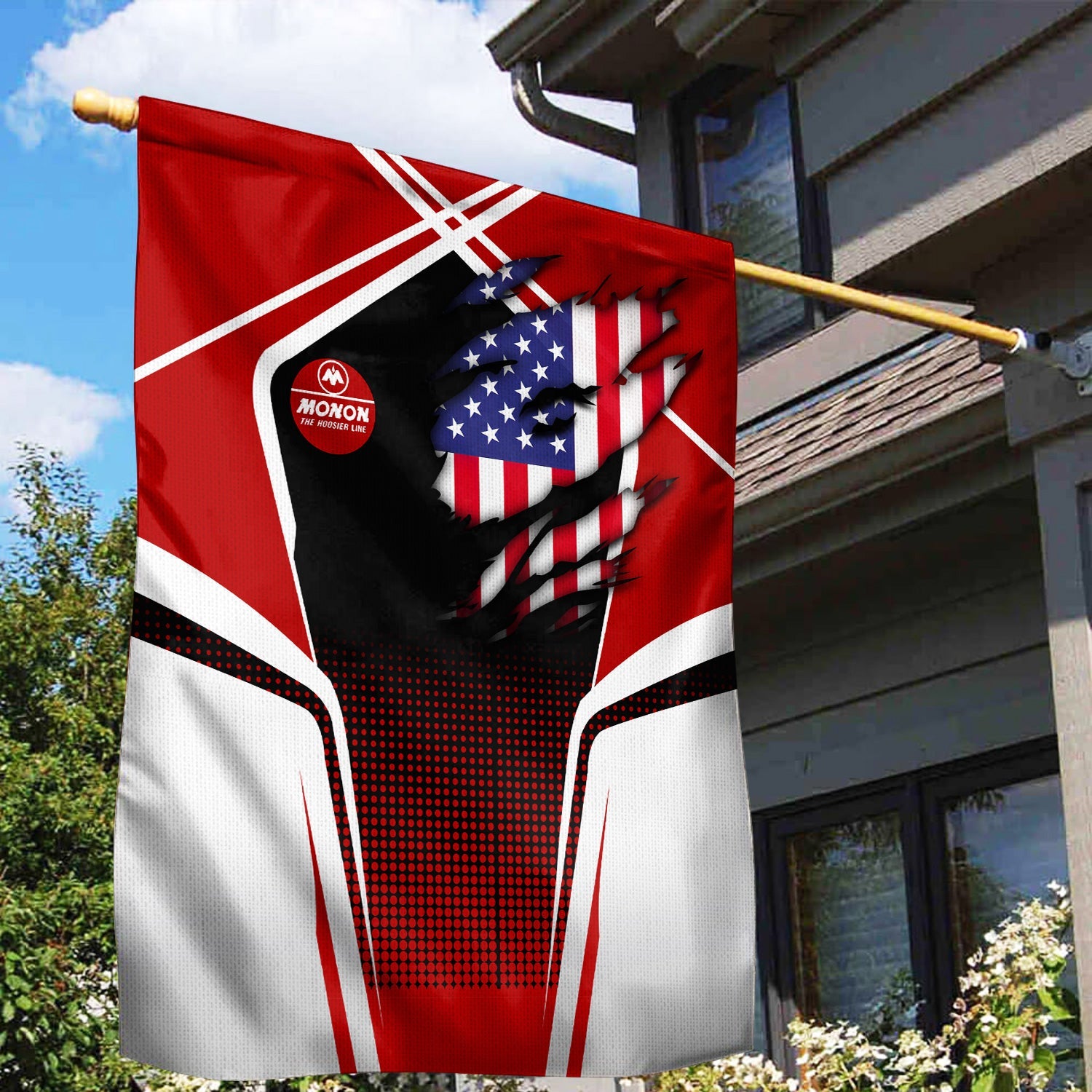 Railspirit Personalized Monon Railroad Garden Flag American Vintage All Over Printed Flag