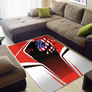 Railspirit Personalized Canadian National Railroad Area Rug American Eagle Vintage Train Rug