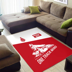 Railspirit Personalized Green Bay & Western Railroad Area Rug One Track Mind Train Rug Gift Idea For Train Lover